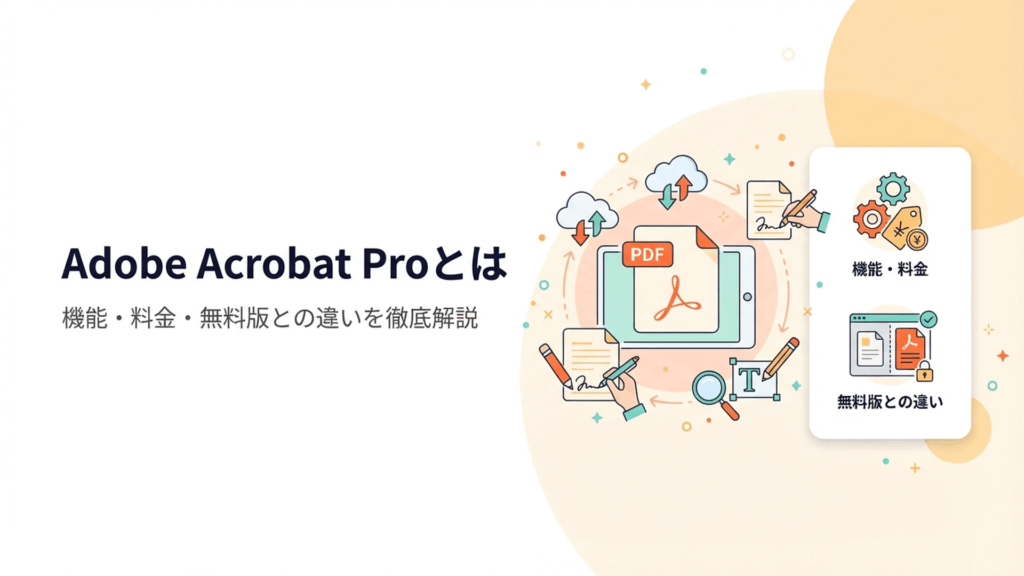 Adobe Acrobat Proとは？機能・料金・無料版との違いを徹底解説